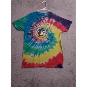 Bucees Shirt Mens Small Tie Dye Graphic Print Florida Colorful Fun Hippie S